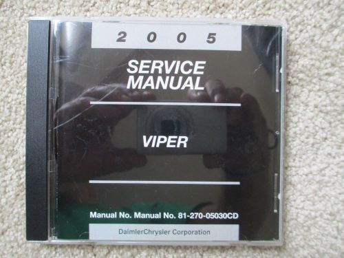 2005 dodge viper service manual on cd