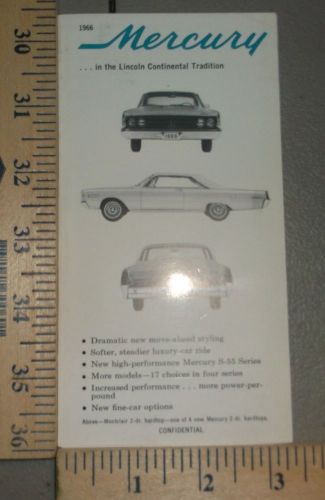1966 mercury brochure pocket facts folder original monterey montclair park lane