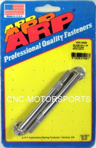 Arp starter bolt kit 430-3503 chevy all w/high torque starter 12 point 3.700 uhl