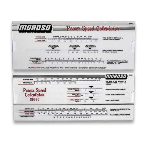 Moroso 89650 power-speed calculator