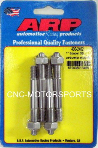 Arp carb stud kit 400-2402 1" spacer 5/16 size 2.700 oal qty 4 stainless 300