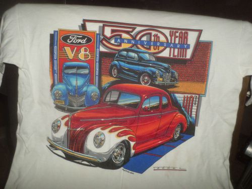 Ford v8 50th anniversary ( large ) t-shirt /