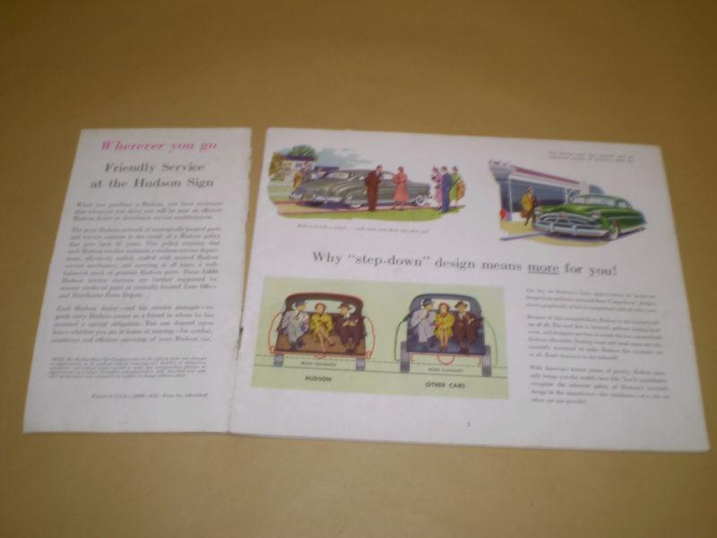 Hudson vintage sales brochure with 30 pages