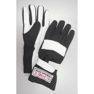 G-force racing gloves g1 single layer nomex/leather youth medium black pair