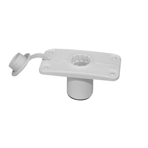 Scotty 244 flush deck mount white w/rain cap -244-wh