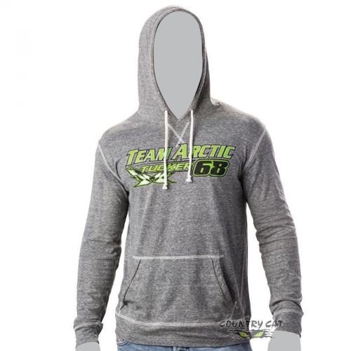 Arctic cat men&#039;s team 68 tucker hoodie sweatshirt pullover - gray - 5269-75_