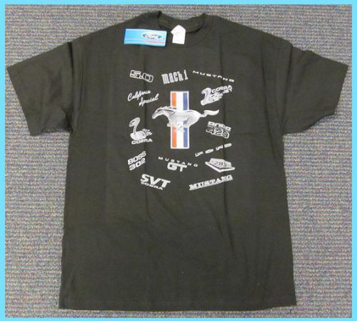 Ford mustang generations t-shirt - xlg