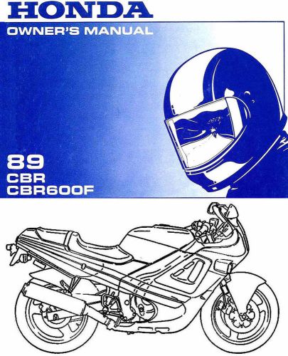 1989 honda cbr600f hurricane motorcycle owners manual -cbr 600 f-hurricane