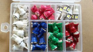 52pc led kit assorted instrument panel cluster dash map license plate light bulb