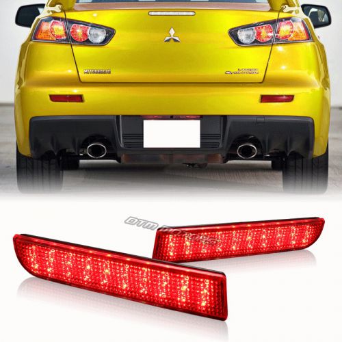 Purchase Rear Bumper Reflector Red Lens LED Brake Lights For 0814 Mitsubishi Lancer in Rowland