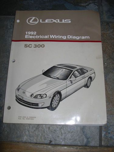 1992 lexus sc300 sc 300 electrical wiring diagram service manual