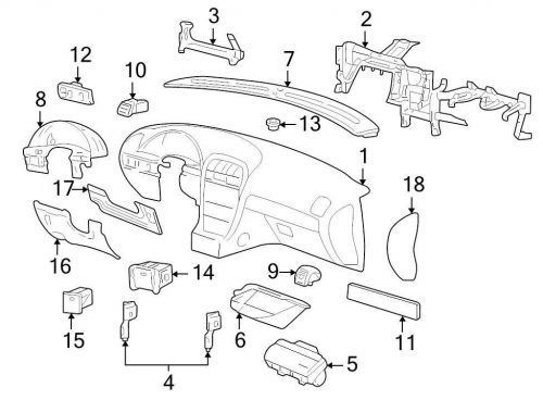 Ford oem dashboard air vent 1w4z19893baa image 10
