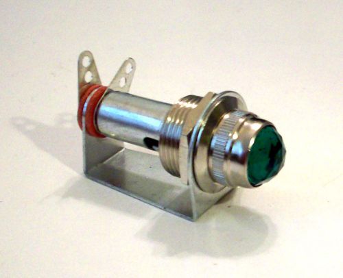 Stewart warner green faceted lens dash gauge panel light hot rod 5/8 dialco
