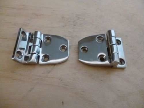 Hinge ,offset 3/8&#034; solid cast stainless steel - 2 3/4 &#034; (70mm ) polished  x 2