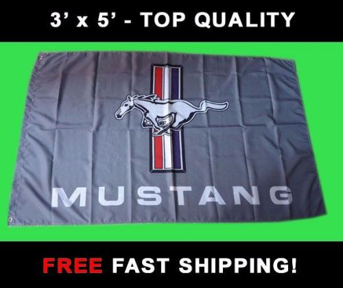Ford mustang racing flag - new 3&#039; x 5&#039; banner - stang gt350 gt mach1 - free ship