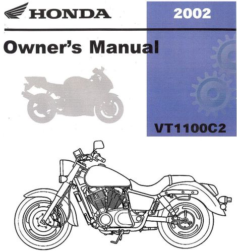Purchase 2002 HONDA VT1100C2 SHADOW SABRE 1100 MOTORCYCLE OWNERS MANUAL ...