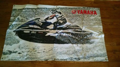 Yamaha factory  waverunner marine sign banner 57&#034;x35&#034;