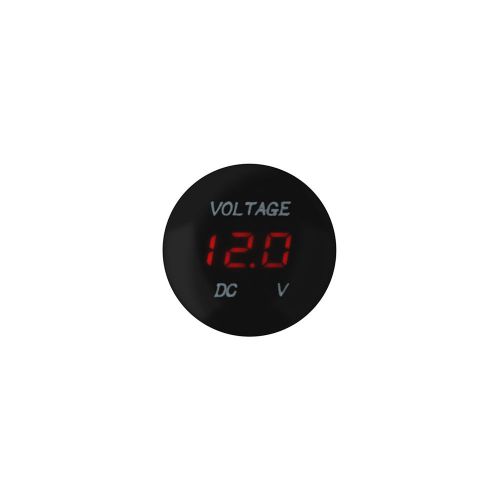 Purchase Digital Red LED Car Volt Gauge Panel Voltmeter Display DC 12V24V Waterproof in