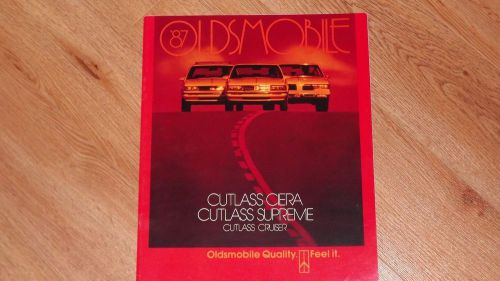 1987 oldsmobile original sales brochure with cutlass 4-4-2