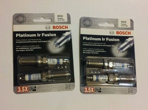 Set of 4 spark plugs-platinum ir fusion bosch 4516 iridium☆longlasting