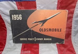 1956 oldsmobile service policy / owner manual - original