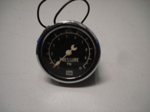 Stweart warner 10 psi pressure gauge w/curved glass-- original!!!
