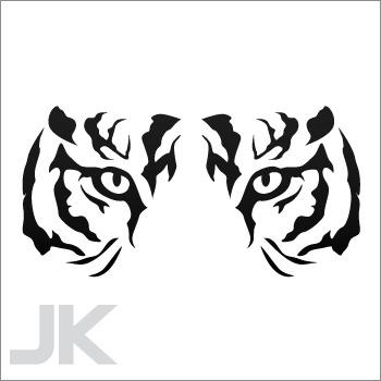 Decal stickers tiger tigers eye eyes angry predator jungle wild cat 0502 kaf9x