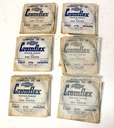 Chevrolet cromflex piston rings 3846206 nos 1963-1966