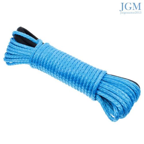Purchase 1/4" x 50' Blue Synthetic Fiber Winch Line Cable Rope 7200 LBs