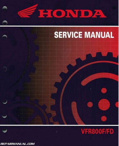 2014 2015 honda vfr800 f fd interceptor motorcycle service manual : 61mjm01
