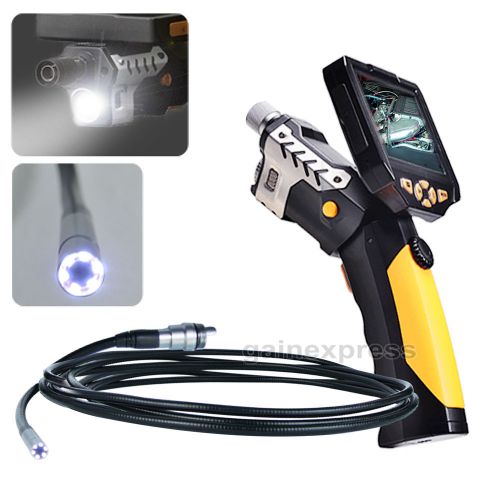 3.5&#034; lcd video inspection camera 3m cable 8.2 mm borescope endoscope zoom rotate