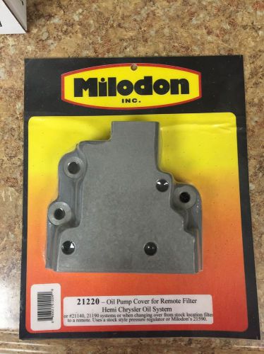 Milodon 21220 21225 remote oil filter plate new