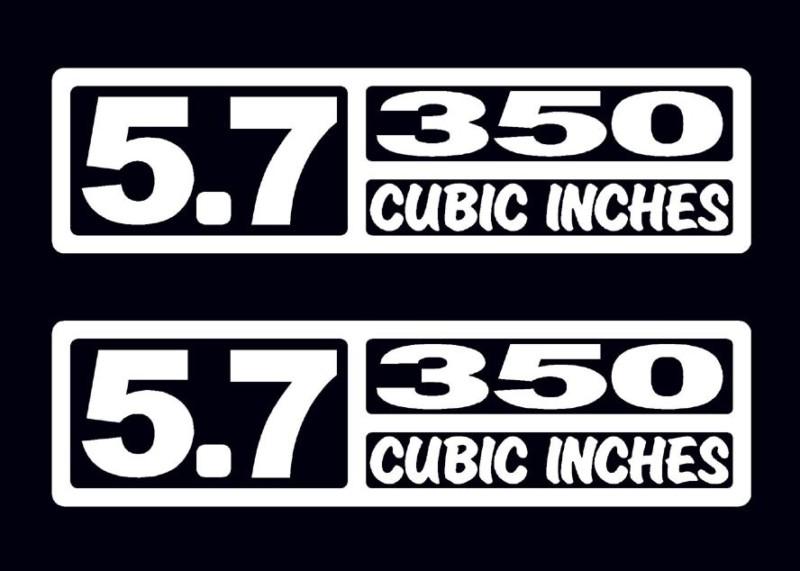 2 v8 5.7 liter / 350 cubic inches decal set emblem window stickers fender badges