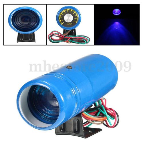 Blue led universal adjustable tachometer rpm gauge shift warning light lamp