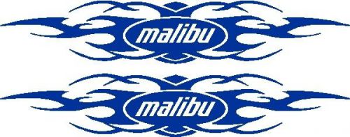 11" custom tribal malibu - boat decal sticker - pair - l@@k!