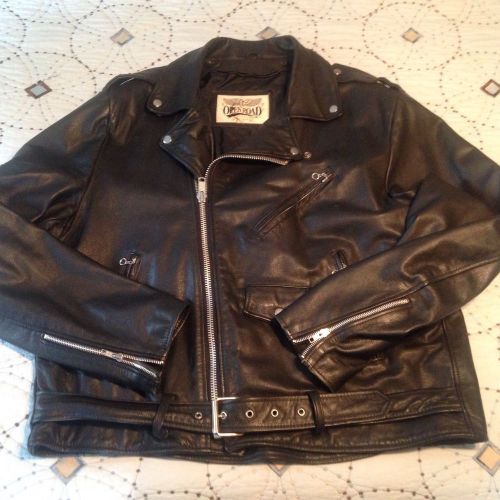 Men&#039;s classic black leather biker jacket, size xxl - rock &#039;n roll in style!