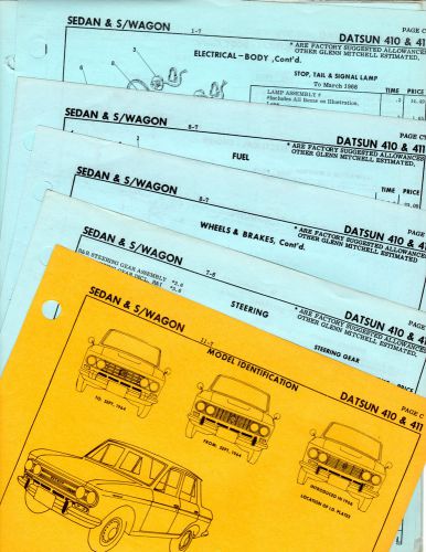1964 1965 1966 datsun 410 411 sedan sta wagon body parts frame crash sheets mf