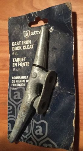 Attwood 6 inch cast iron closed base dock cleat new package 15 cm boat cleat new