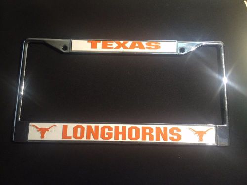 Texas longhorns metal license plate frame - new