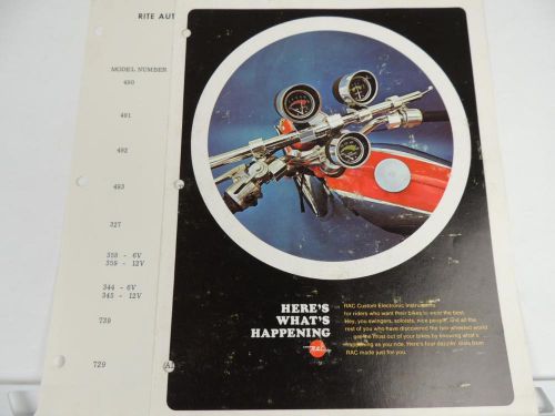 Vintage 1960&#039;s electronic speedometer tachometer brochure triumph harley l977