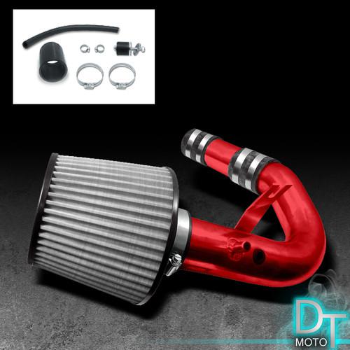 Stainless washable cone filter + cold air intake 00-05 neon sohc red aluminum