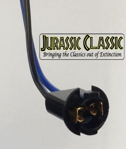 1 gm dashboard panel lightbulb 1/2" socket hole pigtail wiring harness 194 t10