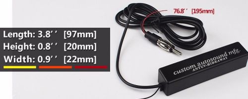 Univers car electronic stereo radio am/fm hidden amplified antenna 12v free/ship