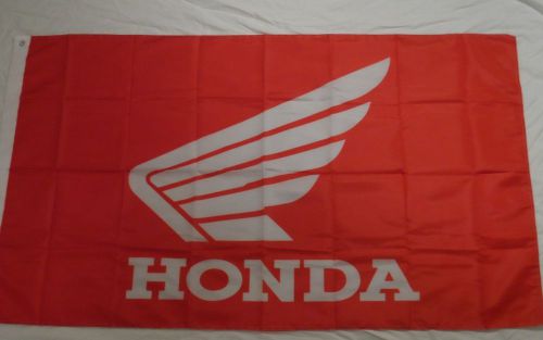 Red honda racing 3 x 5 polyester banner flag man cave motocross!!!