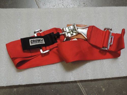 Crow 11222 3'' red latch &amp; link harness lap belt