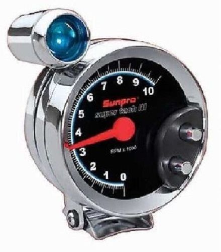 Sunpro cp7905 5" super tach iii tachometer black / chrome cup &amp; bezel new