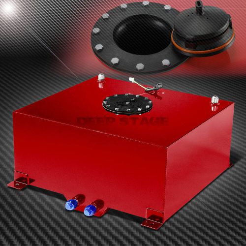 15 gallon light red coated aluminum gas fuel cell tank/2&#034;sump+level sender