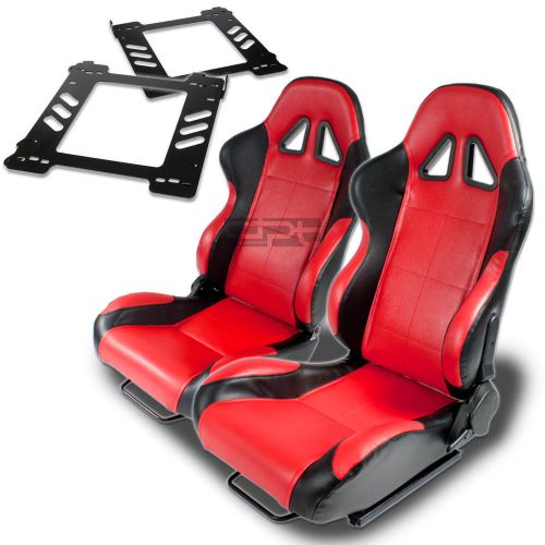 Type-5 racing seat black red woven+silder+for 92-99 bmw e36 2-door bracket x2