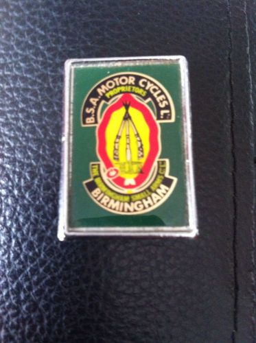 Vintage bsa motorcycle enamel pin badge