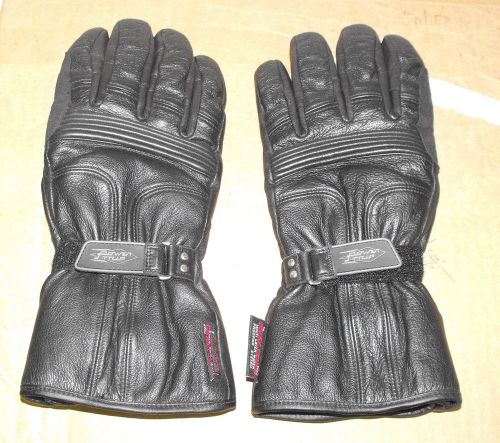 Power trip mens dakota black leather gloves small sm waterproof insulated